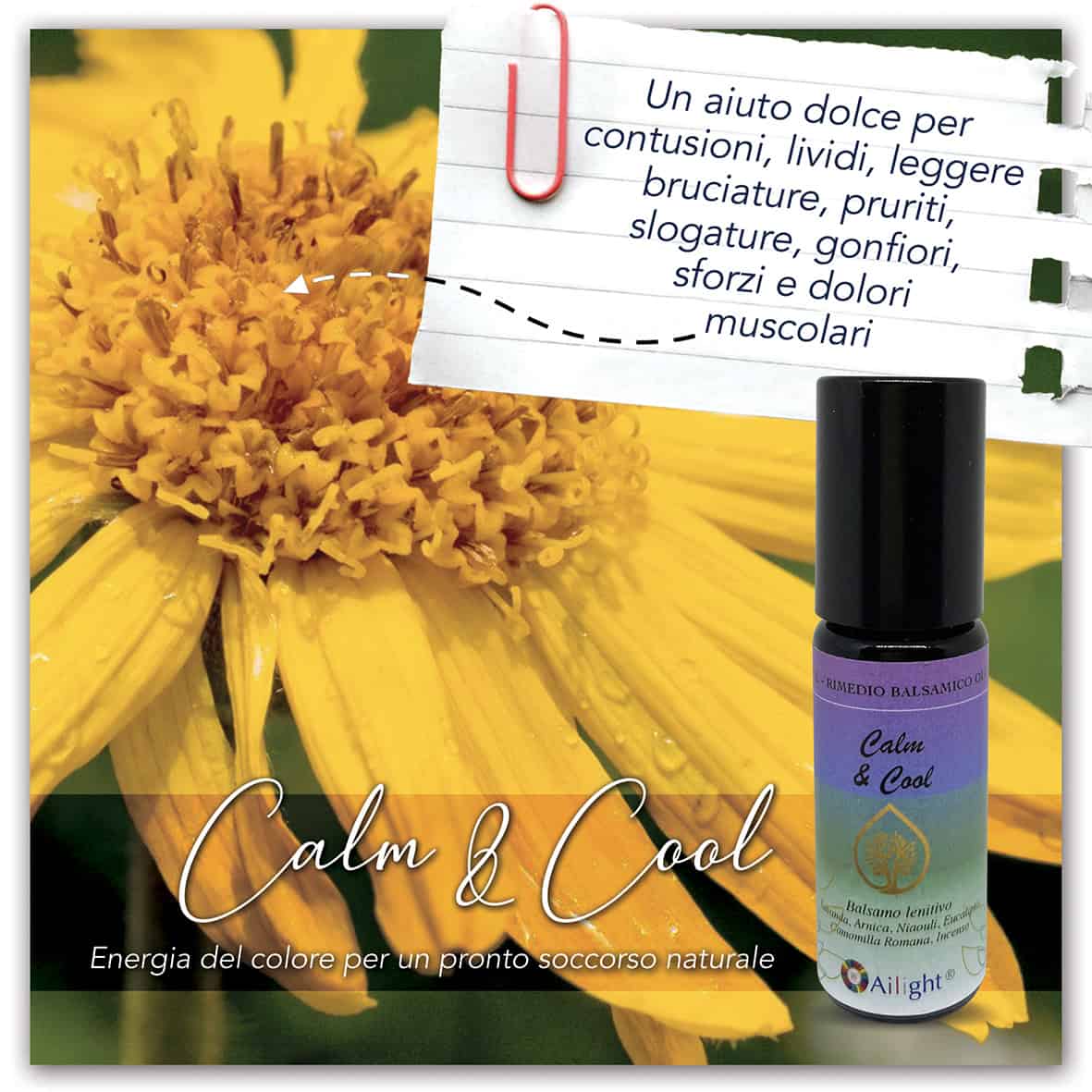 Olio Balsamico - ProntoSoccorso Naturale - per contusioni, lividi, slogature, dolori muscolari