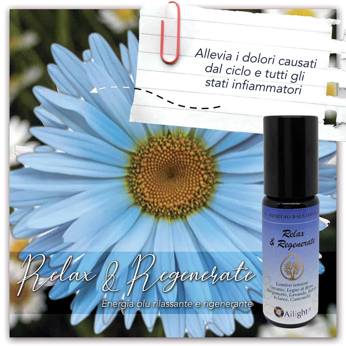 Olio Balsamico Relax & Regenerate - Lenitivo per dolori mestruali e tensioni muscolari