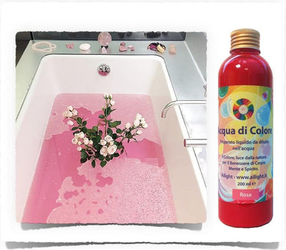 Pink colored water - produces an immediate calming effect