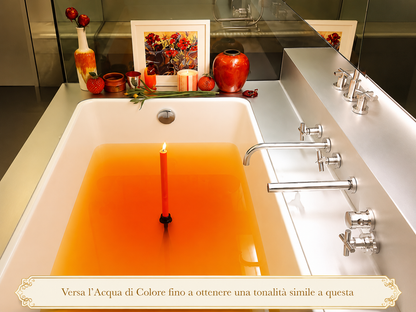 Acqua di colore Arancione - risveglio del femminile • guarigione emotiva • flessibilità del corpo • energia spirale che attrae