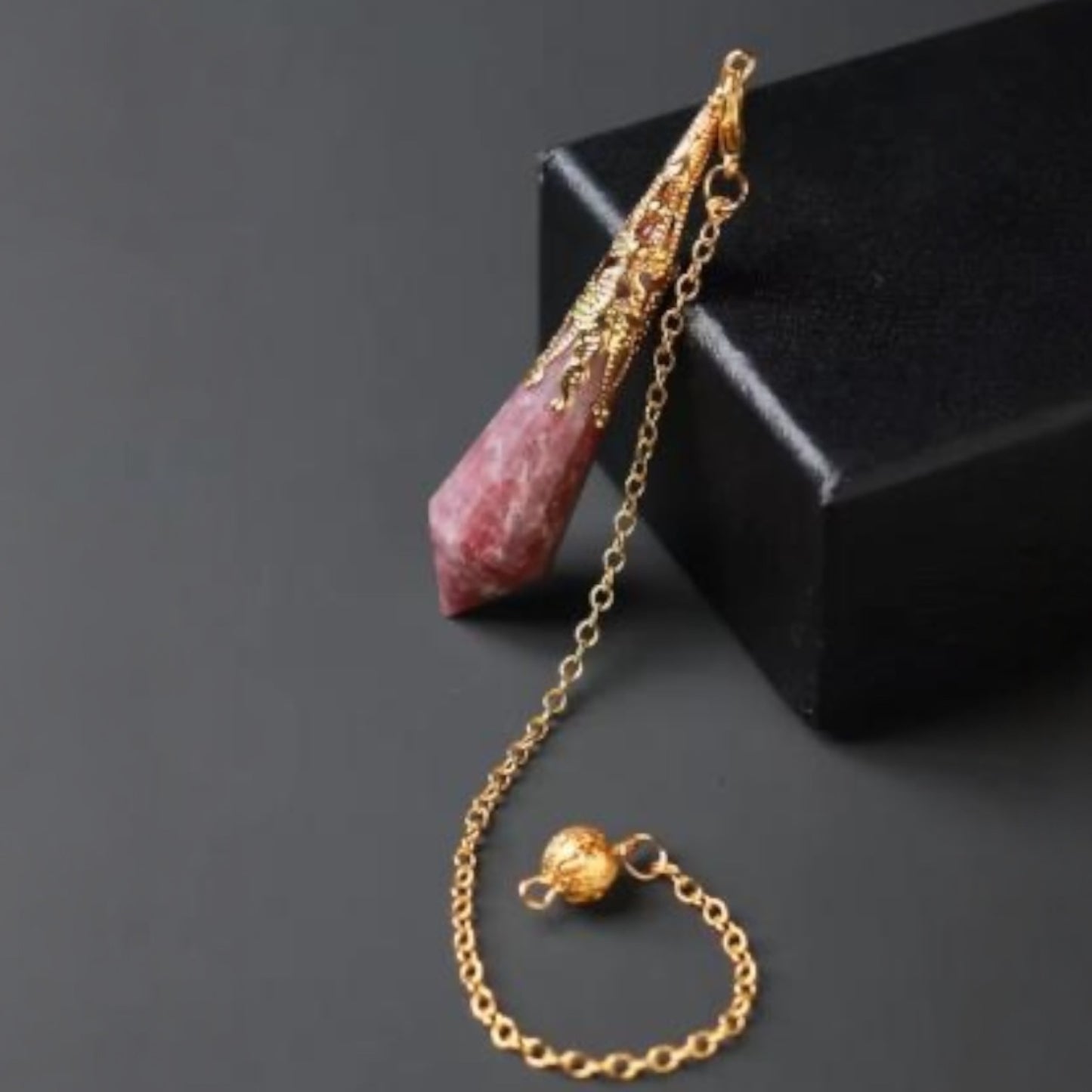 Red Gold Stone Pendulum