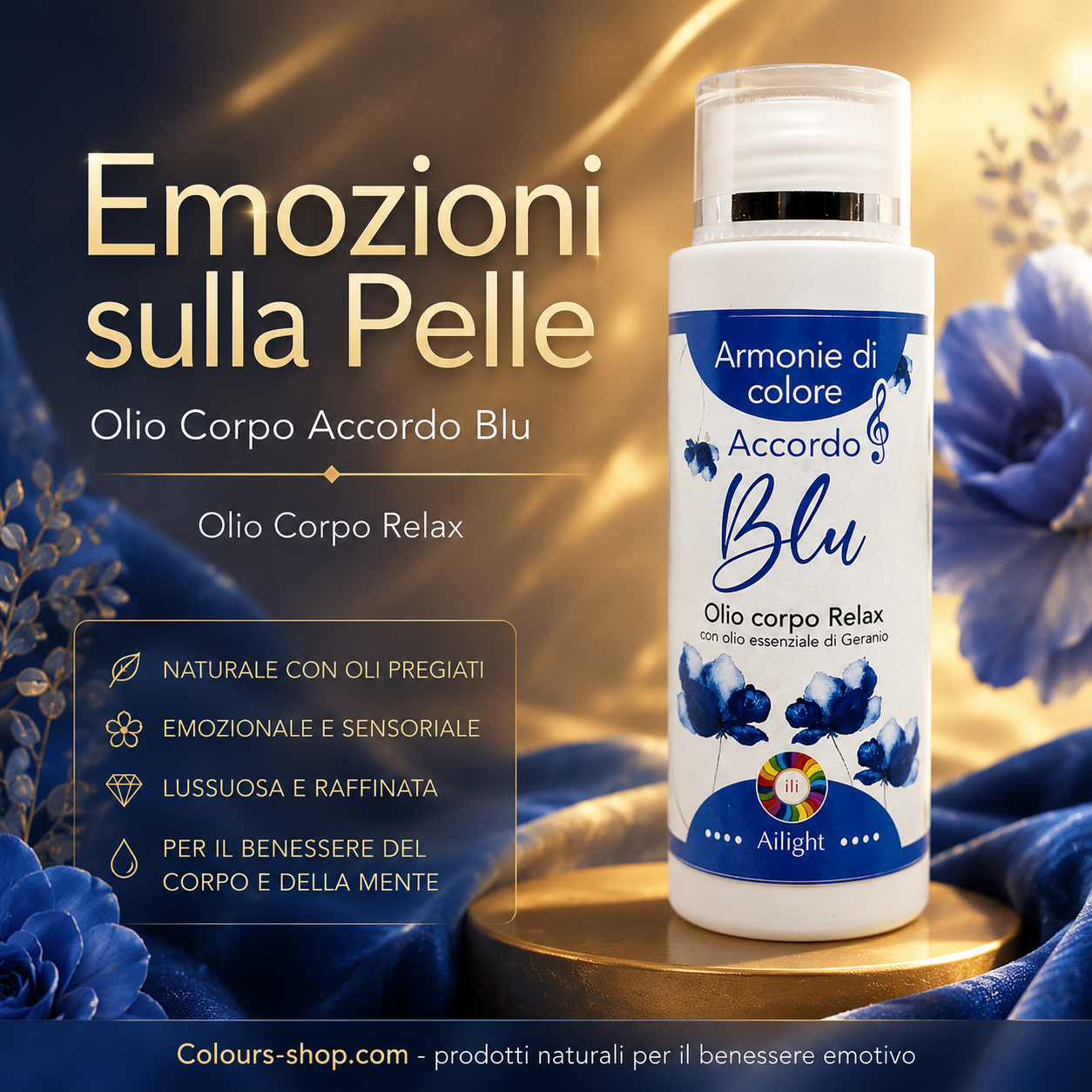 Accordo Blu - Olio Corpo -  Effetto rilassante e calmante