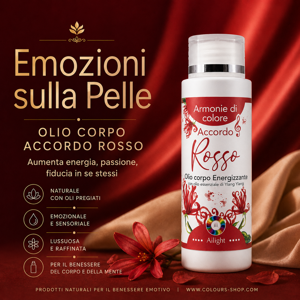 Accordo Rosso  - Olio Corpo - Aumenta energia, passione, fiducia in se stessi