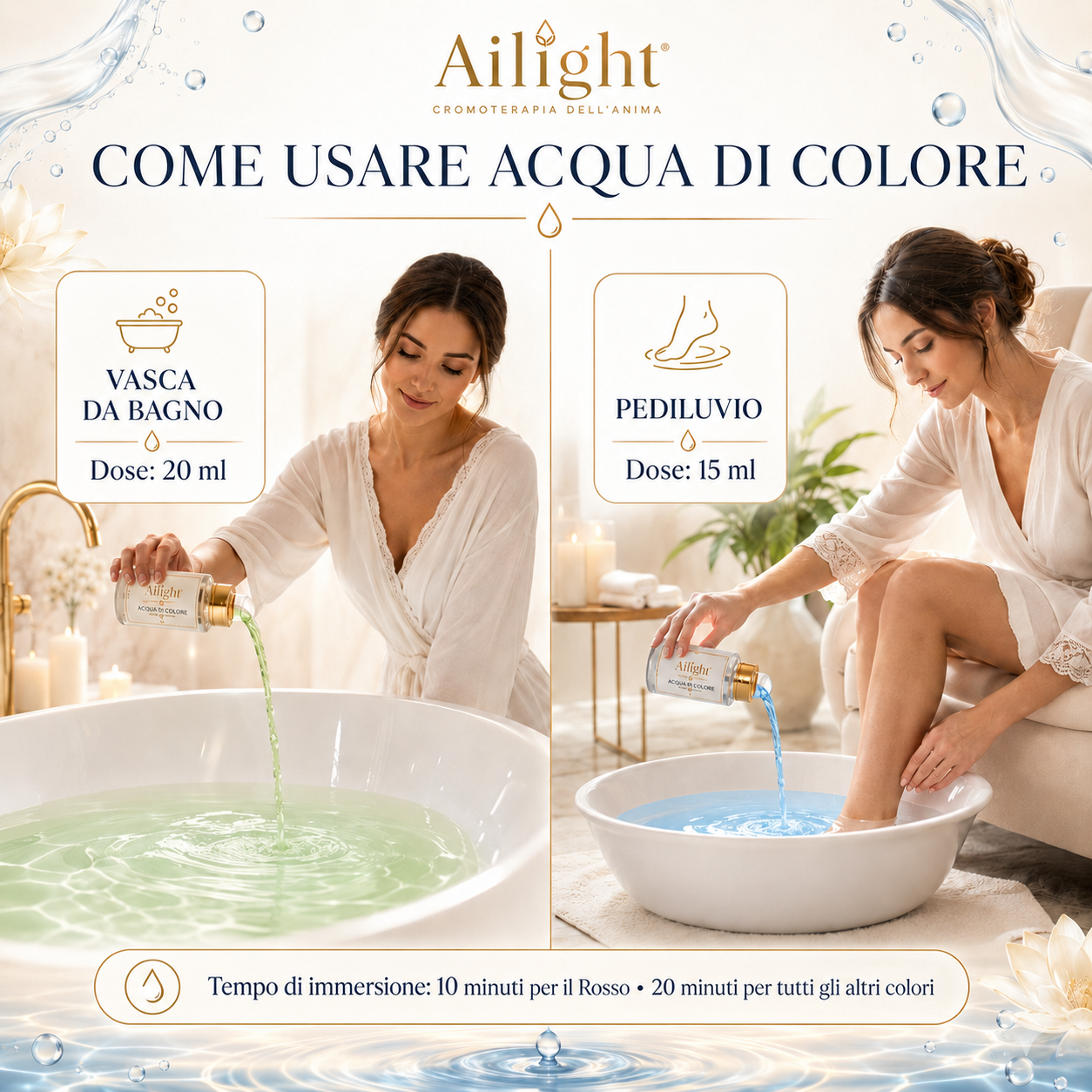 Acqua di colore Arancione - risveglio del femminile • guarigione emotiva • flessibilità del corpo • energia spirale che attrae