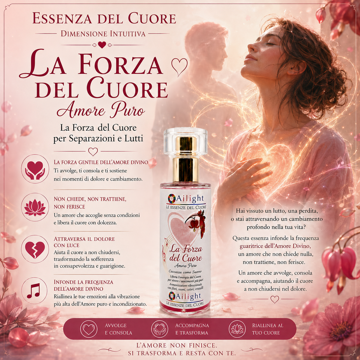 Essenza CONFORTO - Amore Puro - La Forza del Cuore per Separazioni e Lutti