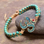 Bracelet with Turquoise and OM symbol – Jewellery for the Soul